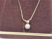 14k Gold Filled Cultured Pearl Necklace