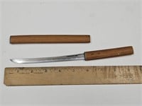 Stainless Steel BBL Japan Knife w Wooden Sheath