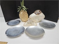 Shell Vase, Satin Pineapple, Kensington Plates
