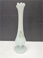 Hand Painted Fenton Vase Signed 8" High
