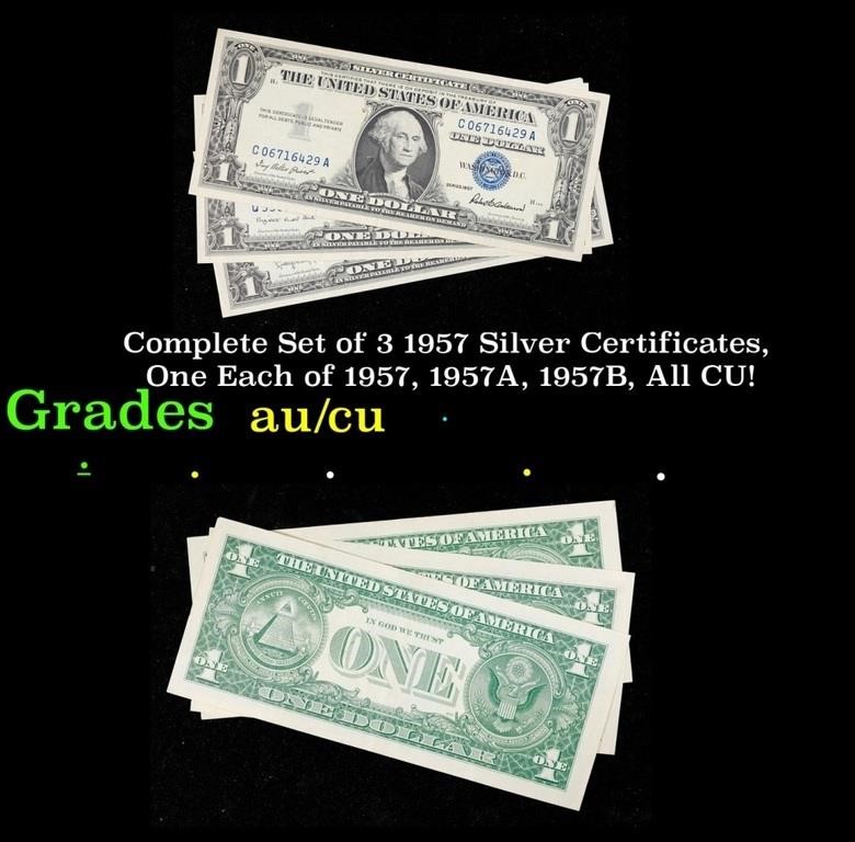 Complete $1 Blue Seal Silver Certificate Grades CU