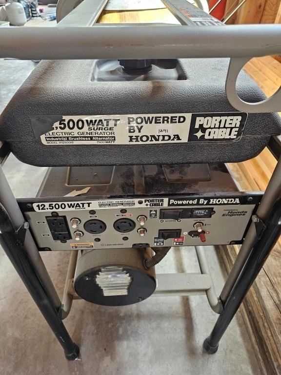 Porter Cable 12500 W Electric Generator (Tested)