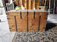 Beautiful VINTAGE Large Wooden Handcrafted Chest