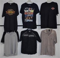 6 Men's Shirts: Harley Davidson & ACDC-2000s
