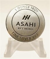 Asahi Refining 1ozT .999 Silver Bullion Round