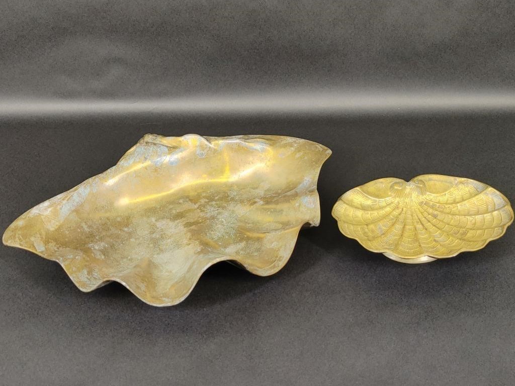 Two Solid Brass Decorative Bowls