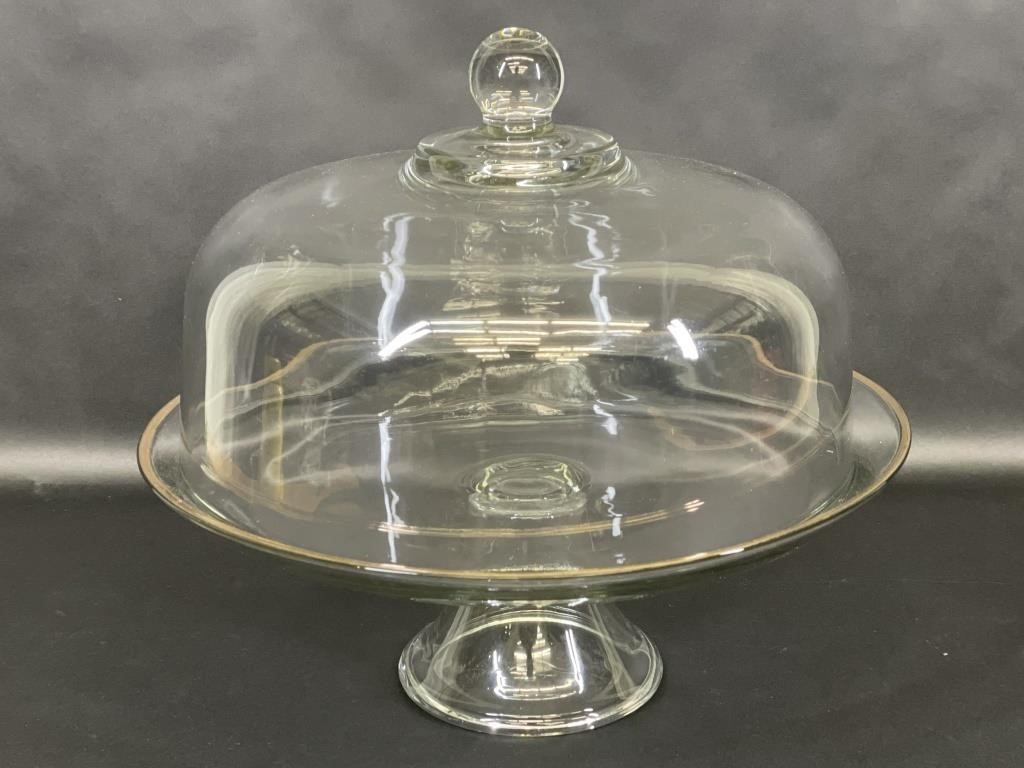 Glass Pedestal Cake Plate and Dome