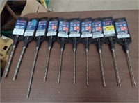 10 BOSCH Assorted Masonry Drill Bits.SDS Plus.