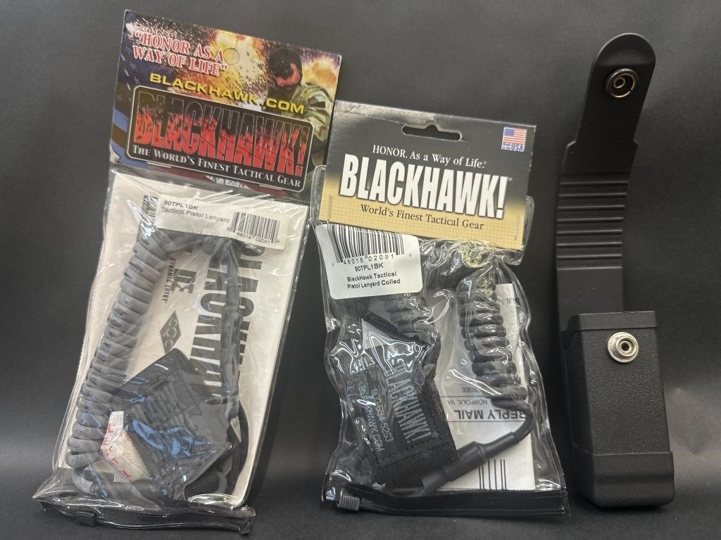 Blackhawk Tactical Pistol Coiled Black Lanyards