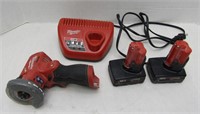 Milwaukee 3in Cut Off tool w/2 Batteries & Charger