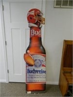 1990 Budweiser NFL Football Litho 6' Tall Ad