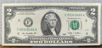 666 serial number $2 banknote