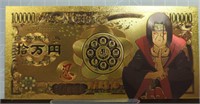 24k gold-plated bank note Naruto