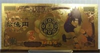 24k gold-plated bank note Naruto