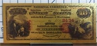 24k gold-plated Bank note Bismarck North Dakota
