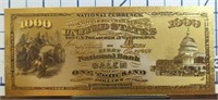 24k gold-plated first national Bank of Salem Bank