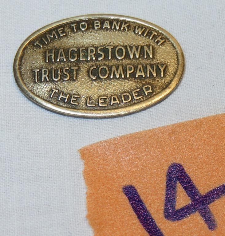 Vintage Hagerstown Trust Co Brass Token Coin