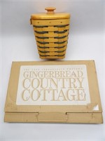 6" Longaberger Basket, 1995 Gingerbread Pottery