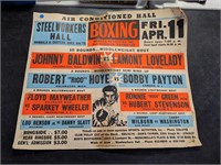 VTG 1970s Boxing Match Poster Dundalk, MD