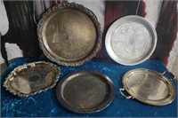 11 - VINTAGE SERVING TRAYS (A196)
