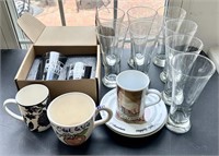 Kitchen Lot with Pilsner Glasses, Mugs & More