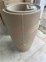 tan rain barrel