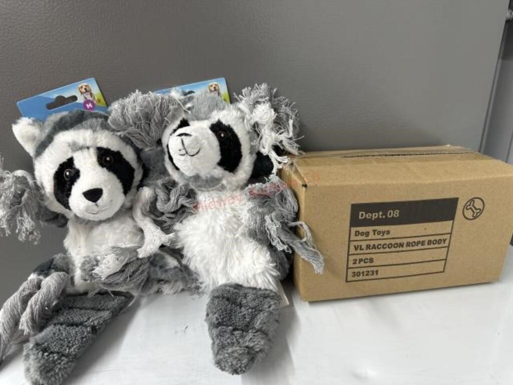 Set of 4 raccoon rope body toy
