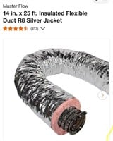 14 in. x 25 ft Flexible Duct Silver Jacket