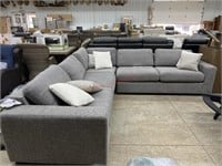 NEW MEMBERS MARK 3 PC SECTIONAL, GREY