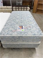 TWIN SIZE BED, HEADBOARD, FRAME, MATRESS AND