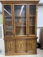 2 PC CHINA CABINET WITH GLASS SHELVES