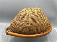Antique Naga woven warrior hat