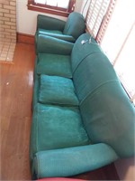 Vtg Green Couch & Chair