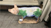 Concrete SC Decorated Pig Statue