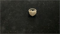 Sterling Heart RIng with CZS
