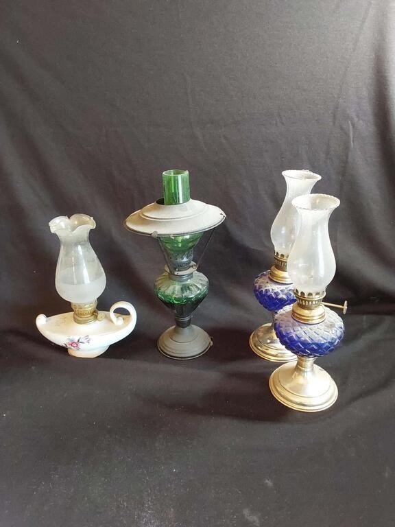 4 Small Oil Lamps