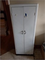 Vtg Metal 2 Door Cabinet