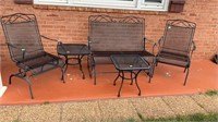 5 piece wrought iron patio furniture with