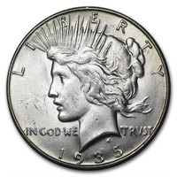 Peace Silver Dollar Uncirculated 1935