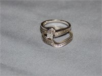 Sterling Silver Wedding Ring Set