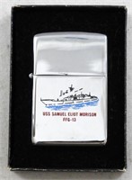 1980 UNFIRED ZIPPO USS SAMUEL ELIOT MORISON