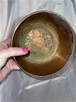 Sturdy Etched Metal Copper? Bowl