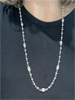 Adorable Vintage Silver Beaded Necklace