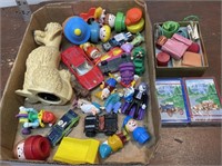 Box lot of small vintage toys