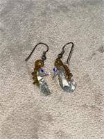 Tiny Hand Blown Glass Seahorse Earrings