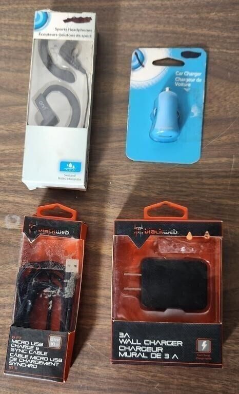 ONN SPORT HEADPHONES & CELL CHARGER ACCESSORIES