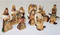 Enesco Nativity set. Resin-faux wood design.