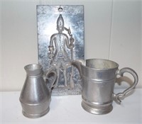 Pewter lot-two jugs