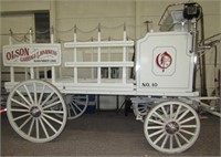Olson Carriage Co. No 10 Dray Stakebed Hitch Wagon
