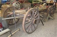 Antique Wooden Wheeled Running Gear Wagon